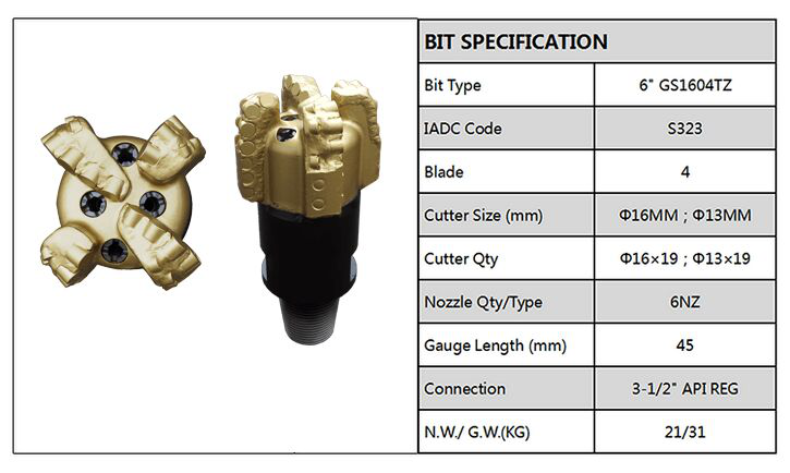 4 BladesSteel Body PDC Bits